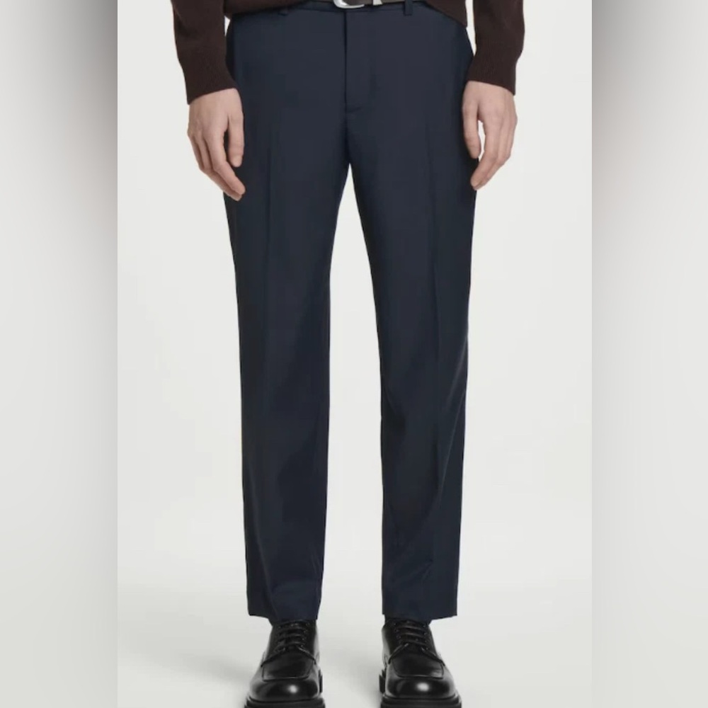 COS Classic Navy Wool Trousers